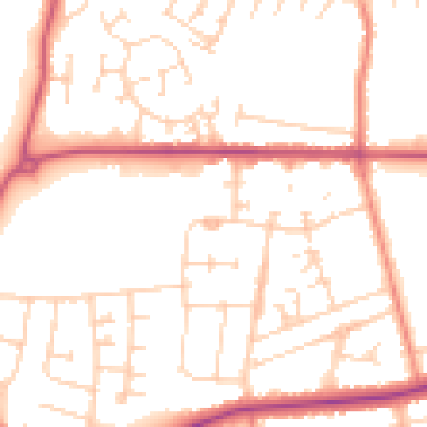 Daytime road noise heatmap for DN34 5LA
