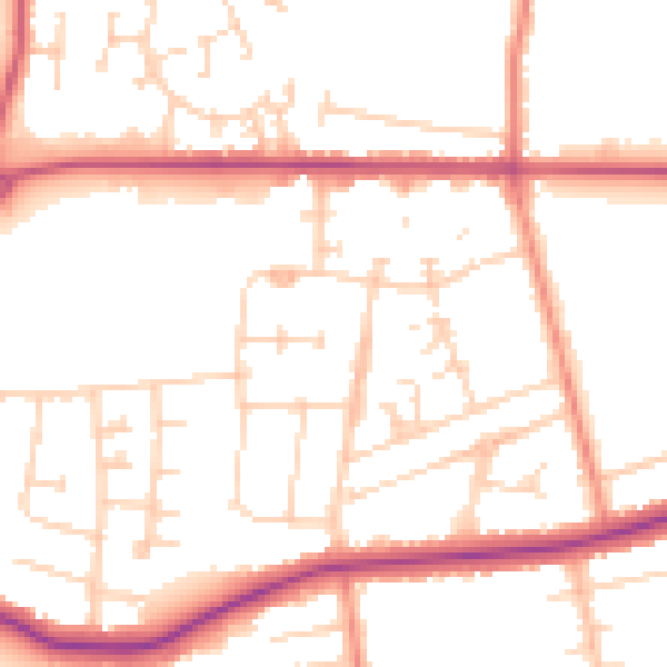 Daytime road noise heatmap for DN34 5LD