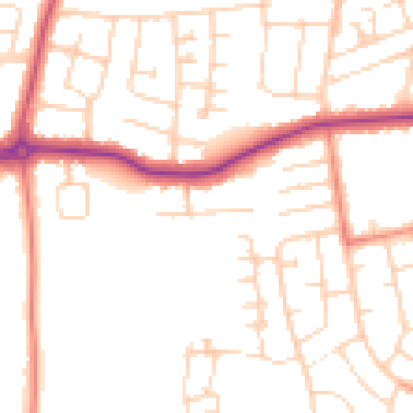 Daytime road noise heatmap for DN34 5LS