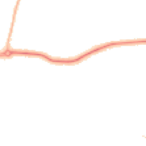 Night-time road noise heatmap for DN34 5LS