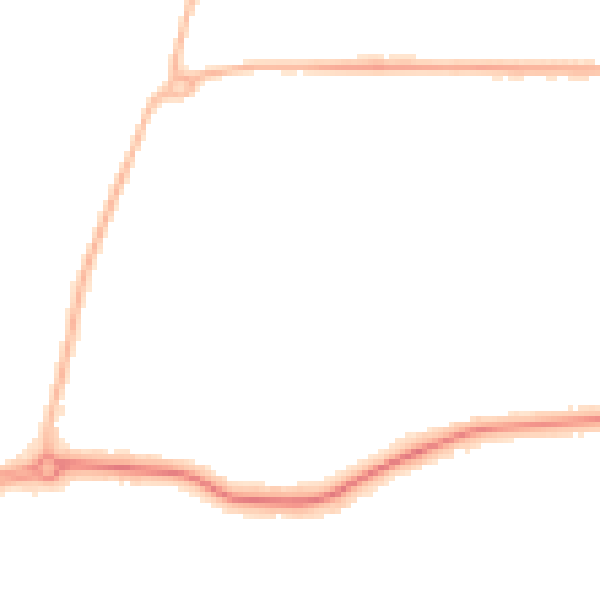 Night-time road noise heatmap for DN34 5NT