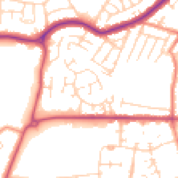 Daytime road noise heatmap for DN34 5XS