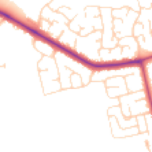 Daytime road noise heatmap for DN36 4AD