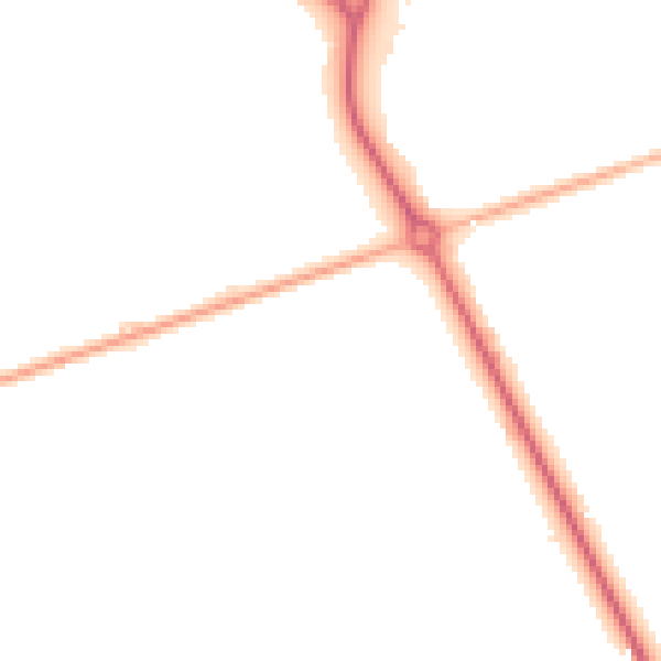 Night-time road noise heatmap for DN36 4AR