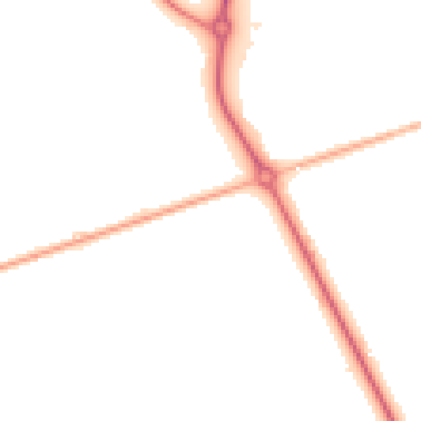 Night-time road noise heatmap for DN36 4AU