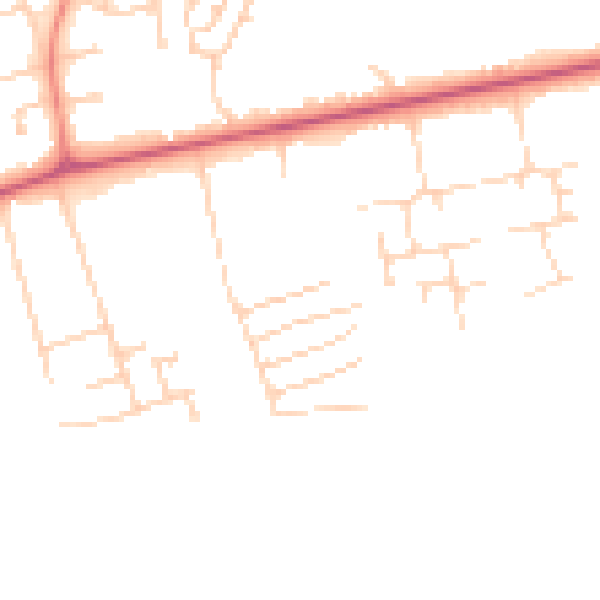 Daytime road noise heatmap for DN36 4BN