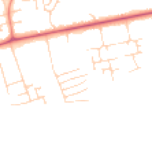 Daytime road noise heatmap for DN36 4BP
