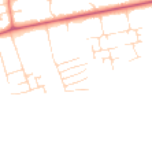 Daytime road noise heatmap for DN36 4BQ