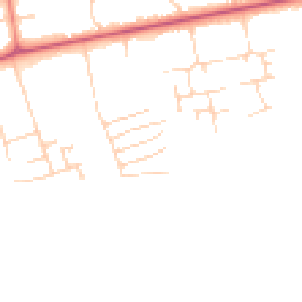 Daytime road noise heatmap for DN36 4BT