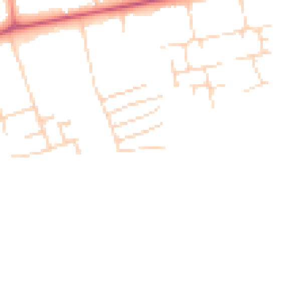 Daytime road noise heatmap for DN36 4BU