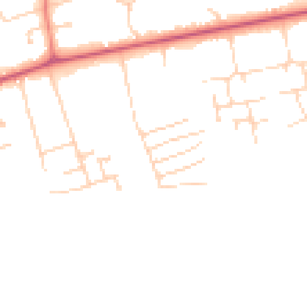 Daytime road noise heatmap for DN36 4BW
