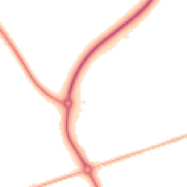 Night-time road noise heatmap for DN36 4BY