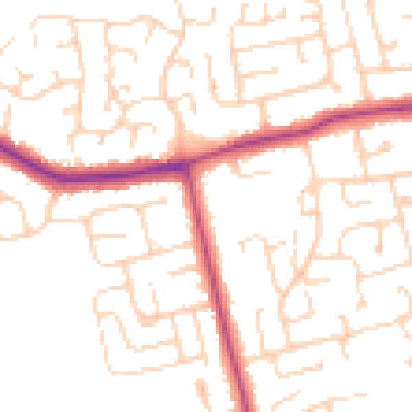 Daytime road noise heatmap for DN36 4DA