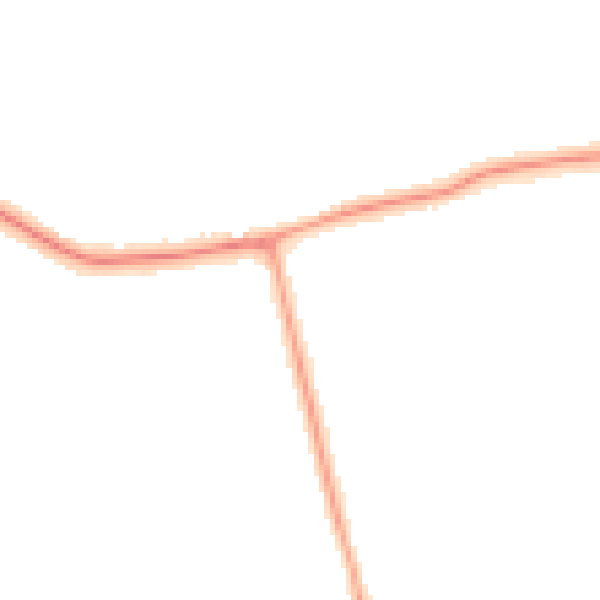 Night-time road noise heatmap for DN36 4DA
