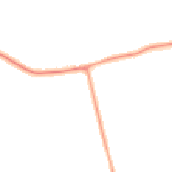 Night-time road noise heatmap for DN36 4DB