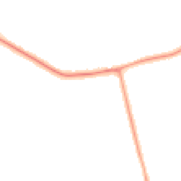 Night-time road noise heatmap for DN36 4DE