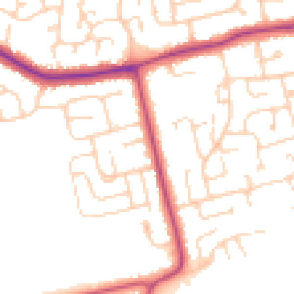 Daytime road noise heatmap for DN36 4DL