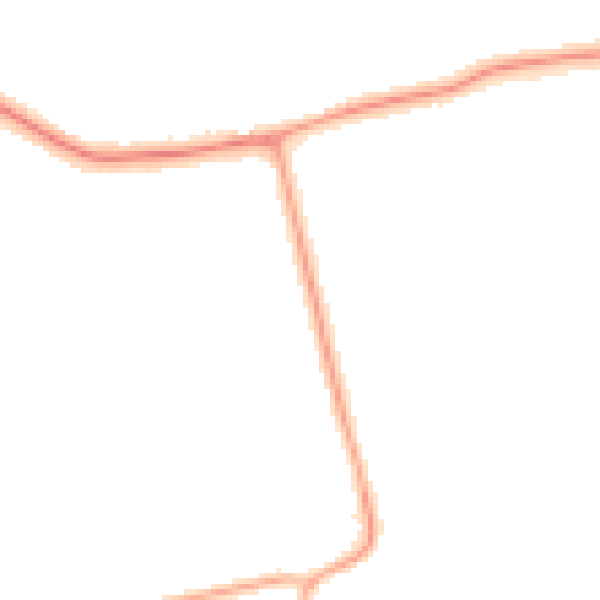 Night-time road noise heatmap for DN36 4DL