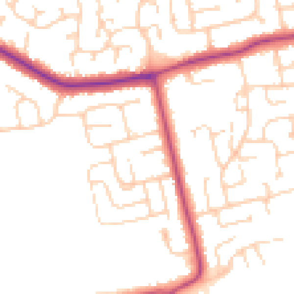 Daytime road noise heatmap for DN36 4DN
