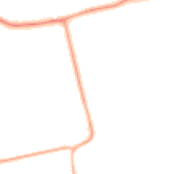 Night-time road noise heatmap for DN36 4DP
