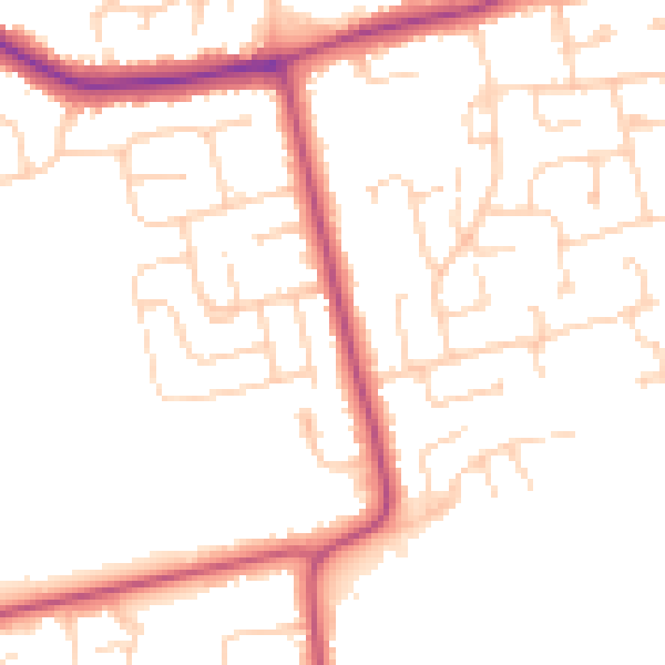 Daytime road noise heatmap for DN36 4DR
