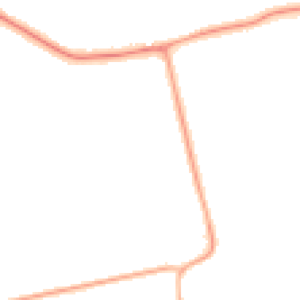 Night-time road noise heatmap for DN36 4DT