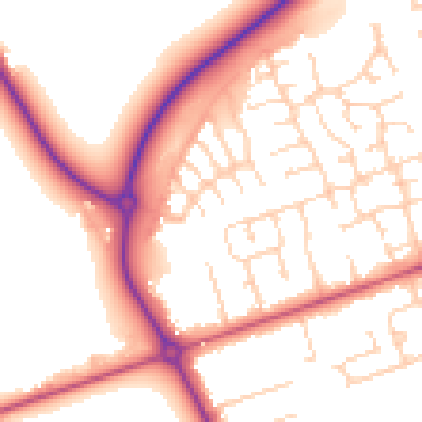 Daytime road noise heatmap for DN36 4EL