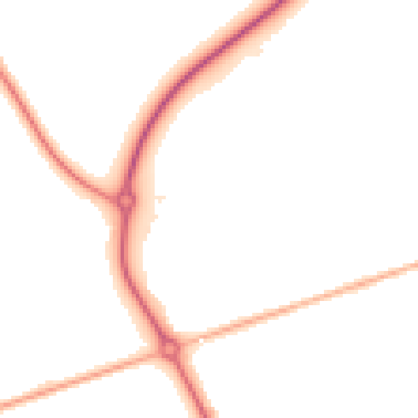 Night-time road noise heatmap for DN36 4EL