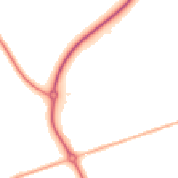 Night-time road noise heatmap for DN36 4FA