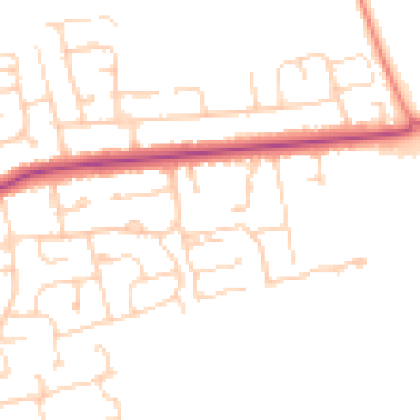 Daytime road noise heatmap for DN36 4FH