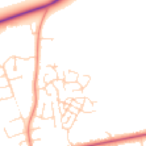 Daytime road noise heatmap for DN36 4GH