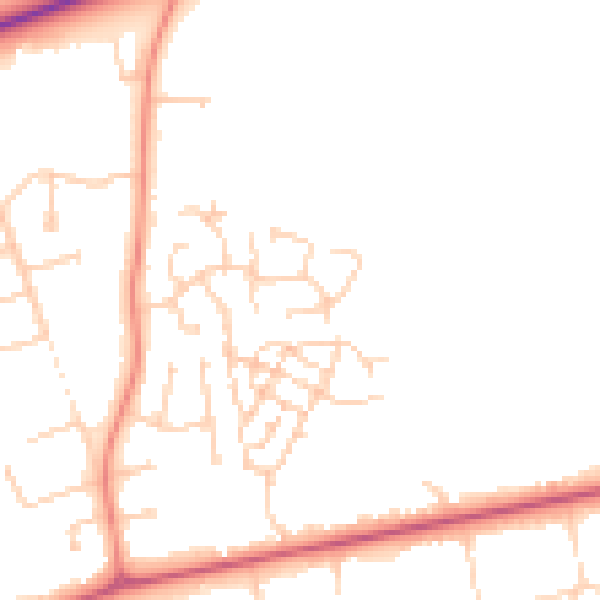 Daytime road noise heatmap for DN36 4GL