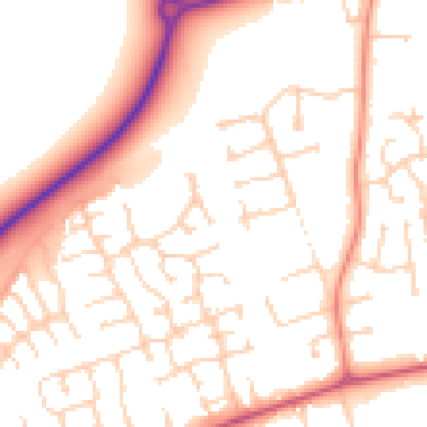 Daytime road noise heatmap for DN36 4GX