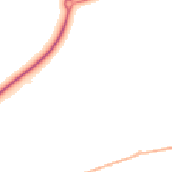 Night-time road noise heatmap for DN36 4GX