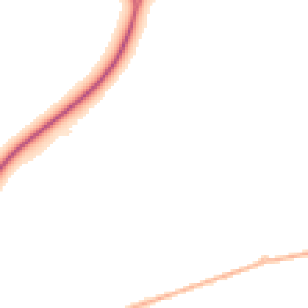 Night-time road noise heatmap for DN36 4GY