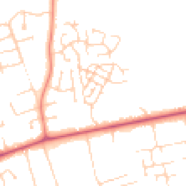 Daytime road noise heatmap for DN36 4HF