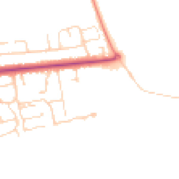 Daytime road noise heatmap for DN36 4HH
