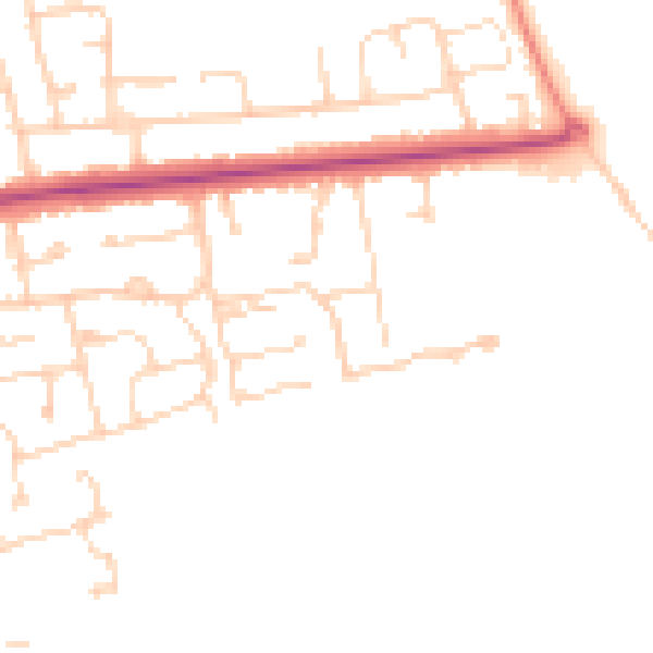Daytime road noise heatmap for DN36 4HQ