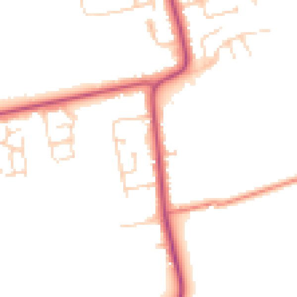 Daytime road noise heatmap for DN36 4JF