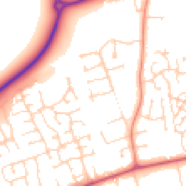 Daytime road noise heatmap for DN36 4LL
