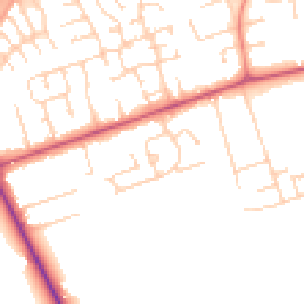 Daytime road noise heatmap for DN36 4PD