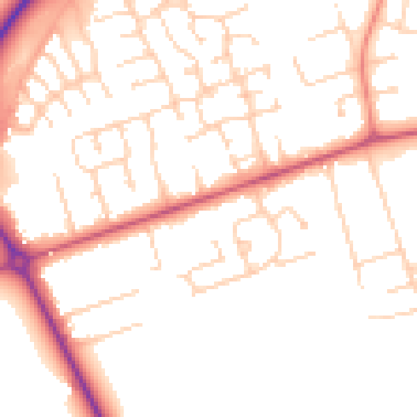 Daytime road noise heatmap for DN36 4PE