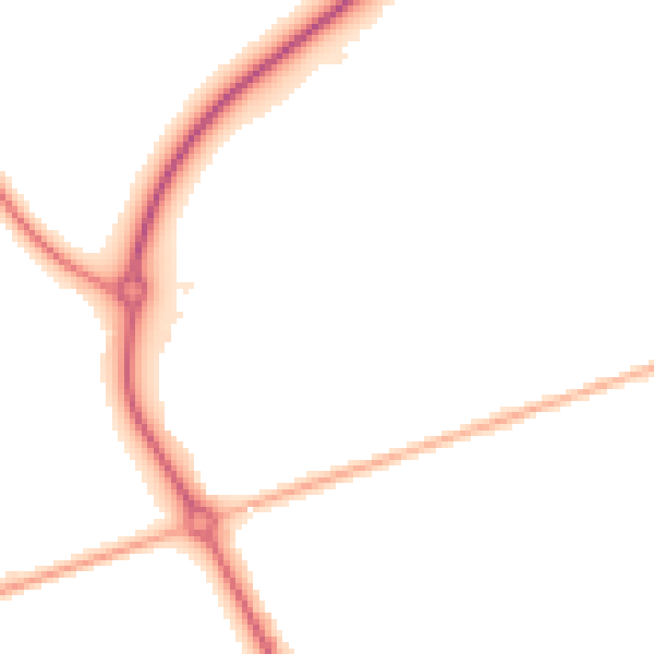Night-time road noise heatmap for DN36 4PY