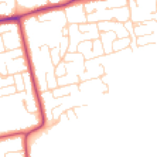 Daytime road noise heatmap for DN36 4SH