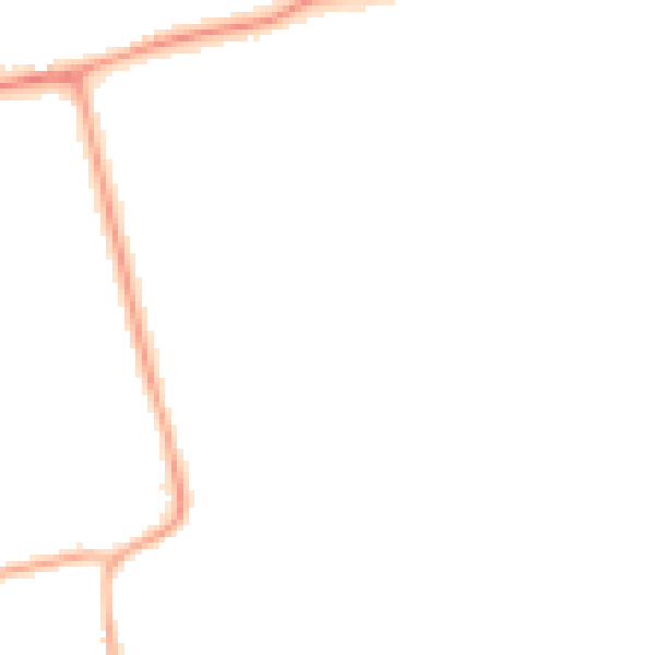 Night-time road noise heatmap for DN36 4SH