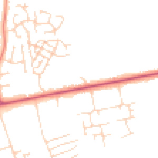 Daytime road noise heatmap for DN36 4TD