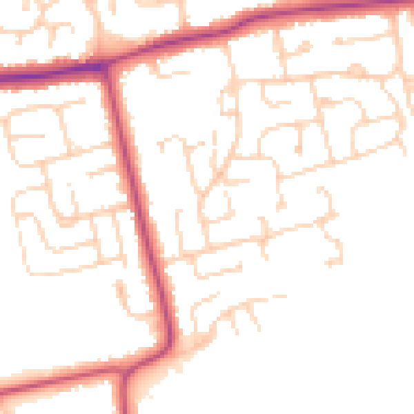 Daytime road noise heatmap for DN36 4TL