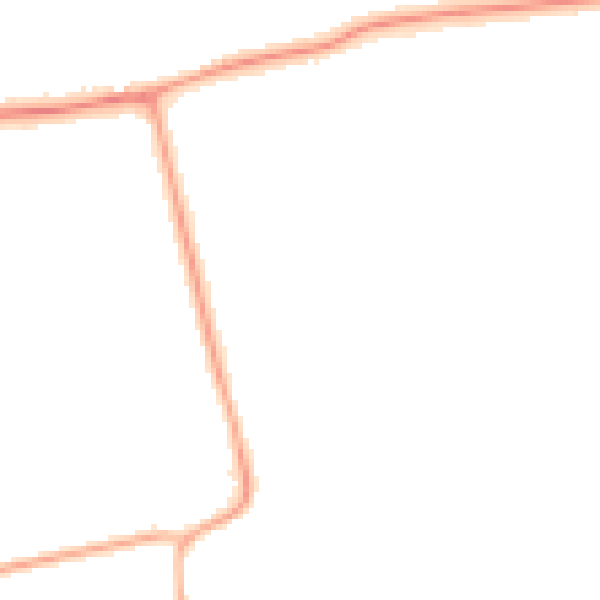 Night-time road noise heatmap for DN36 4TL