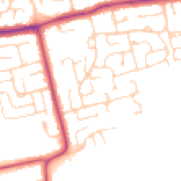 Daytime road noise heatmap for DN36 4TP