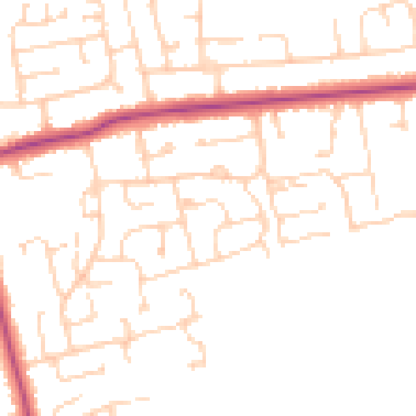 Daytime road noise heatmap for DN36 4UE